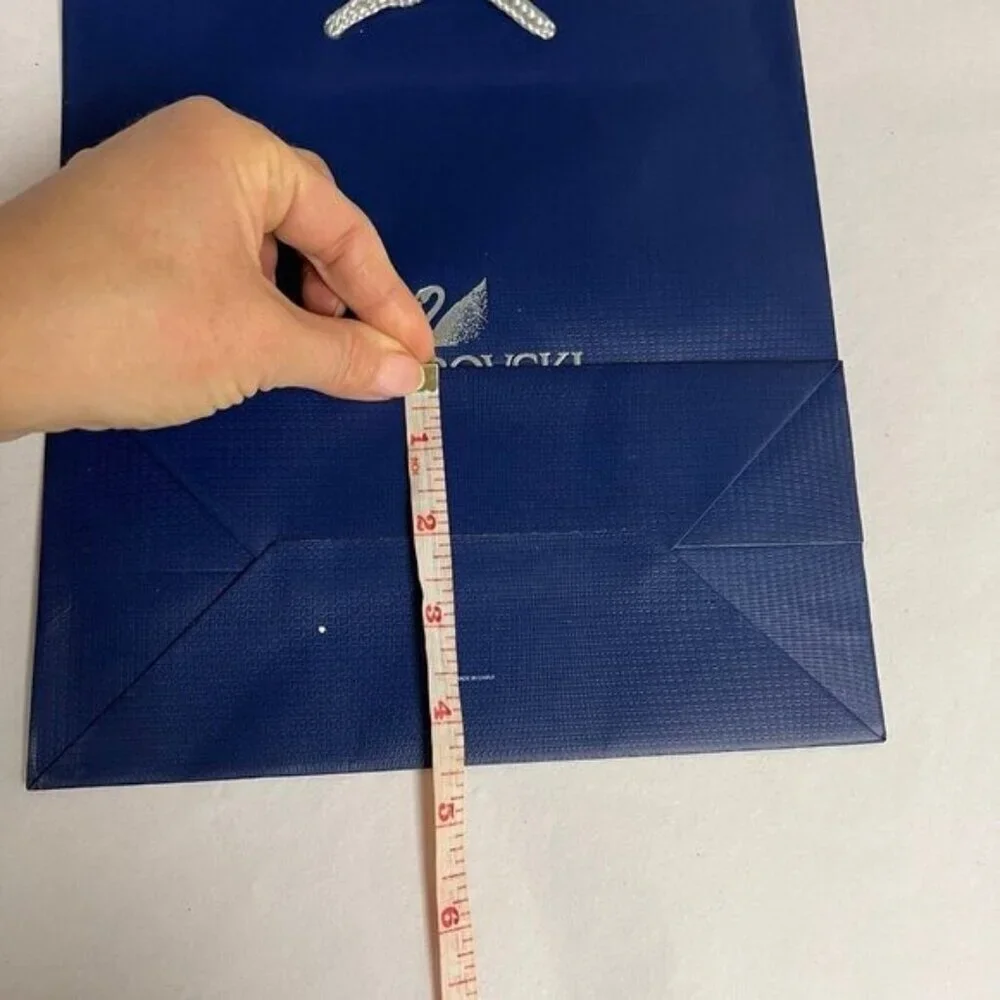 Authentic Swarovski Empty Shopping Paper Gift Bags 9.5 X 9 X 4.5” Set Of 2